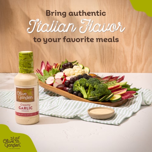 Olive Garden Creamy Garlic Dressing Perspective: back