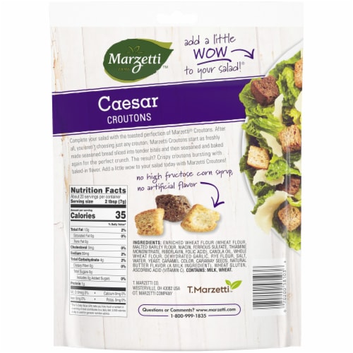 Marzetti Baked Caesar Croutons 5 oz (Pack of 6) Perspective: back