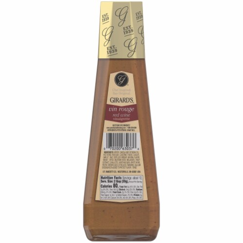 Girard's Vin Rouge Red Wine Vinaigrette Perspective: back