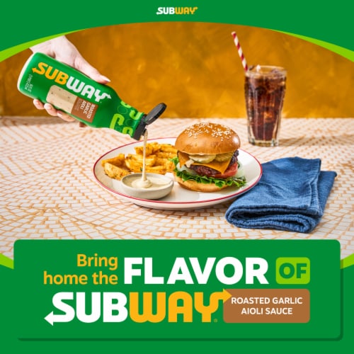 Subway Roasted Garlic Aioli Sauce Perspective: back