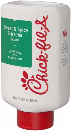 Chick-Fil-A Sweet & Spicy Sriracha Sauce Perspective: back