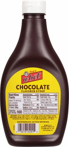 Fox's U-Bet® Chocolate Syrup Perspective: back