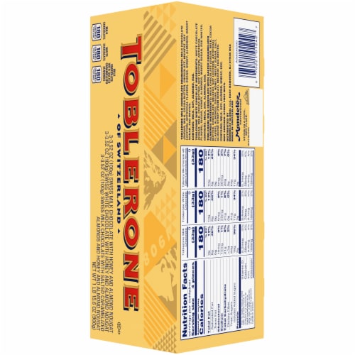 Toblerone Swiss Chocolates with Honey & Almond Nougat Variety Gift Box Perspective: back