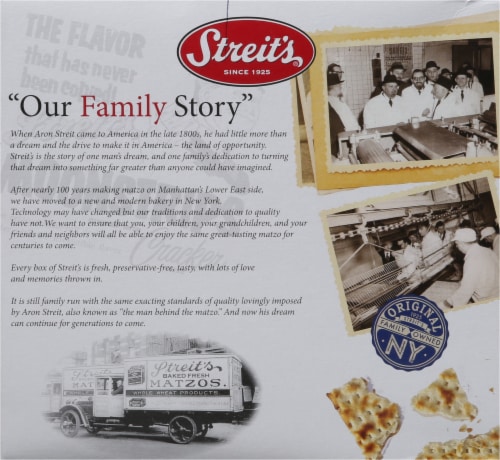 Streit's Lightly Salted Matzos Perspective: back