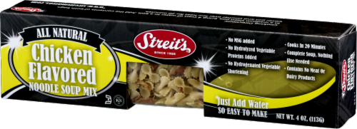 Streit's All Natural Chicken Flavored Noodle Soup Mix Perspective: back