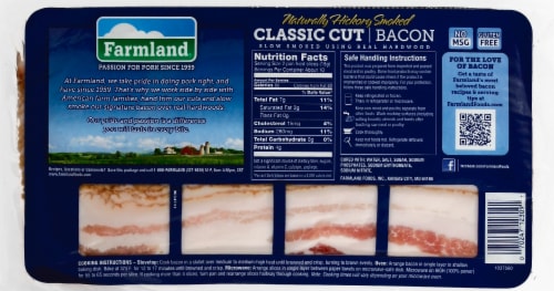 Farmland Hickory Smoked Classic Cut Bacon Perspective: back
