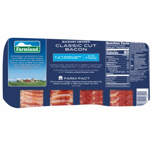 Farmland Hickory Smoked Classic Cut Bacon Perspective: back