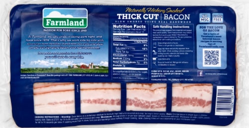 Farmland Naturally Hickory Smoked Thick Cut Sliced Bacon Perspective: back