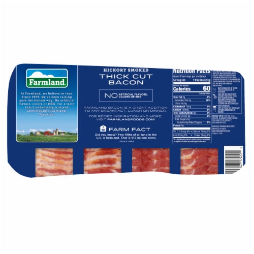 Farmland Hickory Smoked Thick Cut Bacon Perspective: back