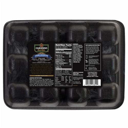 Carando Italian Style Abruzzese Meatballs Perspective: back