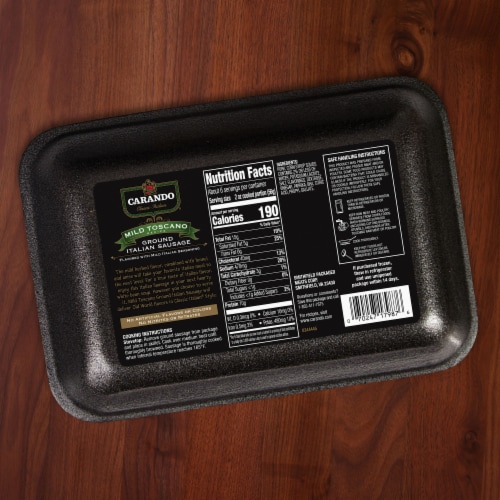 Carando Toscano Recipe Ground Italian Sausage Perspective: back