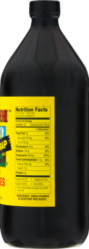 Plantation Blackstrap Unsulphured Molasses Perspective: back