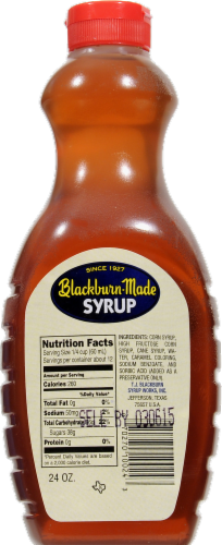 Blackburn Made Old Fashion Cane Syrup Perspective: back
