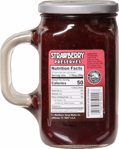 Blackburn's Strawberry Preserves Perspective: back