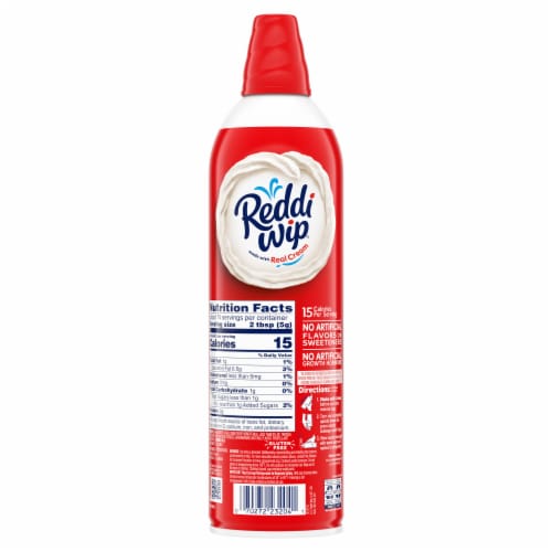 Reddi-Wip Original Whipped Topping Made With Real Cream Perspective: back