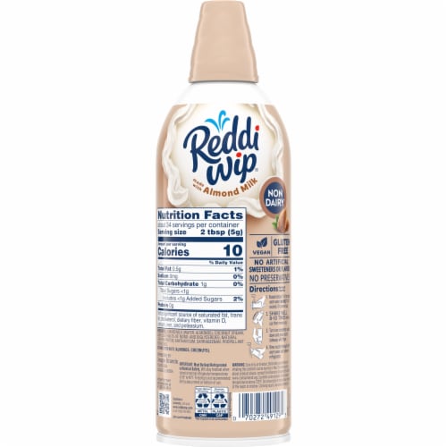 Reddi Wip® Non-Dairy Almond Milk Whipped Topping Perspective: back