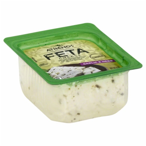 Athenos Garlic & Herb Chunk Feta Cheese Perspective: back