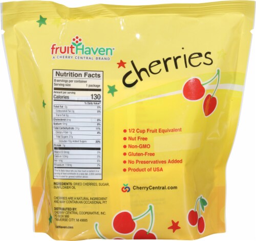 fruitHaven® Dried Red Tart Cherries Perspective: back
