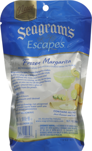 Seagram's Margarita Ready to Drink Cocktail Frozen Single Pouch Perspective: back
