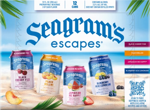 Seagram's Escapes® Premium Malt Beverage Cooler Variety Pack Perspective: back