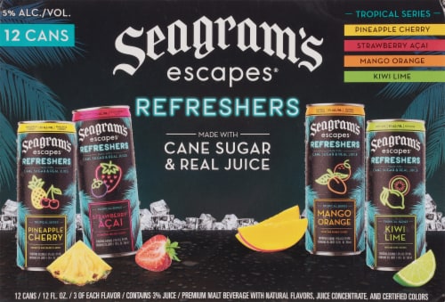 Seagram's Escapes® Refreshers Tropical Series Variety Pack Perspective: back