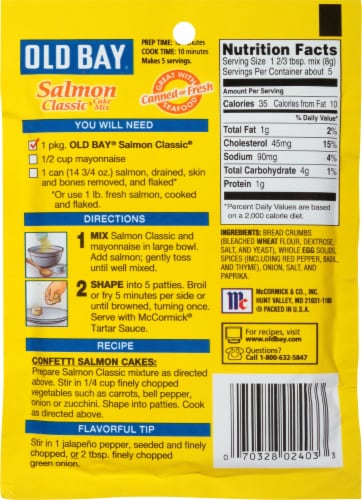 Old Bay® Salmon Classic Cake Mix Perspective: back