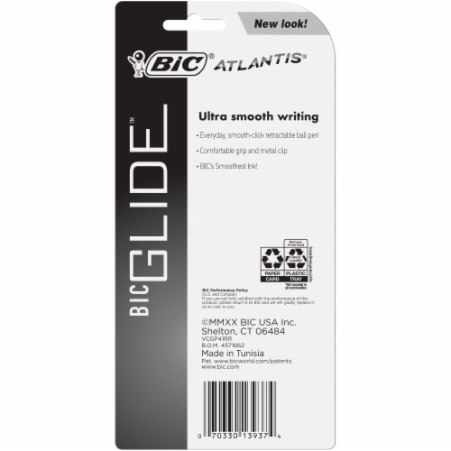 BIC® BICGlide™ Ultra Smooth Writing Ball Pens - Blue Perspective: back