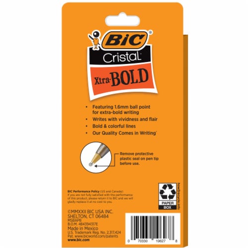 BIC Cristal® Xtra Bold Ball Point Pens Perspective: back