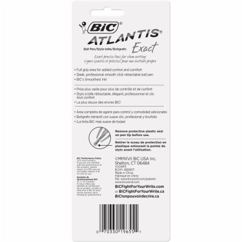 BIC® Big Glide™ Exact Fine Ball Point Pens - Black Perspective: back