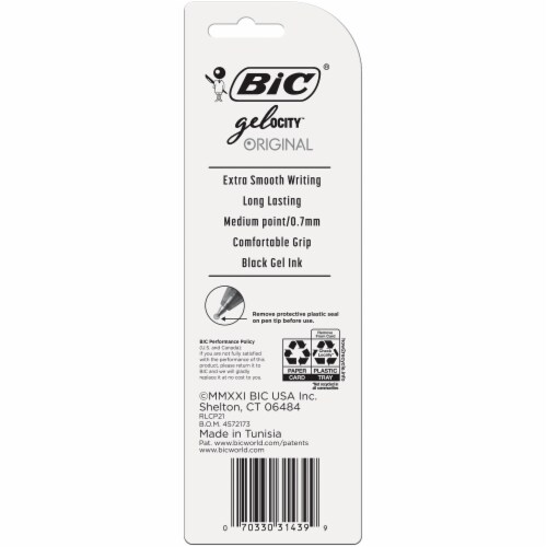 BIC® Gel-ocity® Medium 0.7mm Gel Pens - Black, 2 pk - Harris Teeter