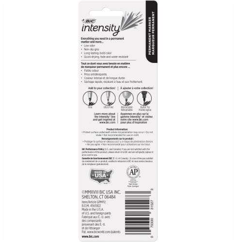 BIC Intensity Fine Point Permanent Marker - Black Perspective: back