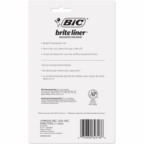 BIC Brite Liner Highlighters - Assorted Perspective: back