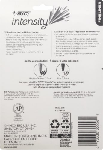 BIC® Intensity Fineliner Fine Point Pens - Assorted Perspective: back