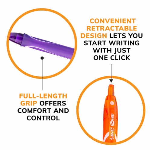 BIC® Gel-ocity™ Quick Dry Medium-Point Gel Pens - Assorted Perspective: back