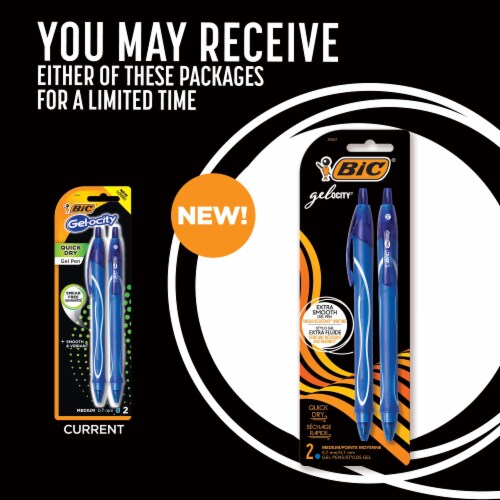 BIC® Gel-ocity™ Quick Dry Gel Pens - Blue Perspective: back