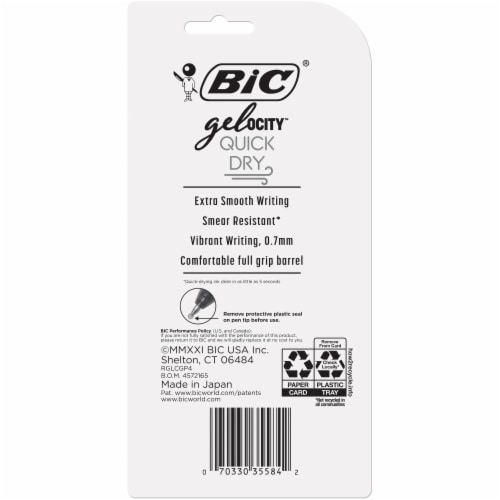 BIC® Gel-ocity™ Medium Point Gel Pens - Assorted Perspective: back
