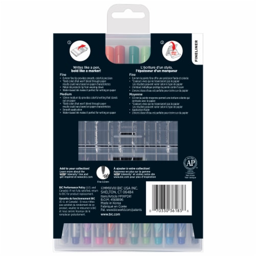 BIC Intensity Medium and Fine Tip Felt Pens Perspective: back