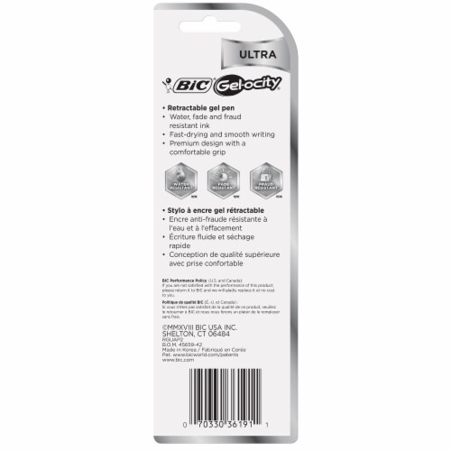 BIC Gelocity Medium Point Pens - Assorted Perspective: back