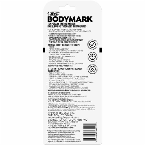 BIC® BodyMark Temporary Tattoo Marker - Black Perspective: back
