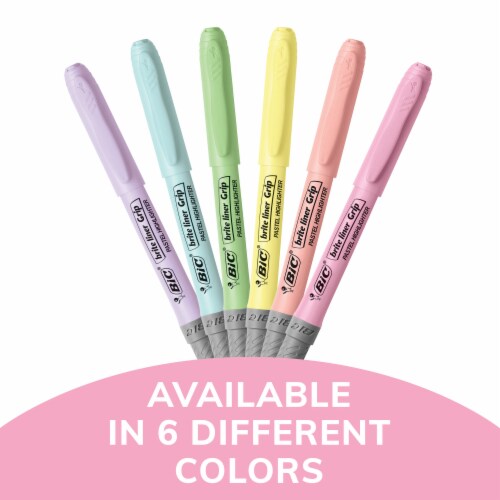BIC® Intensity Pastel Brite® Liner Highlighters Perspective: back
