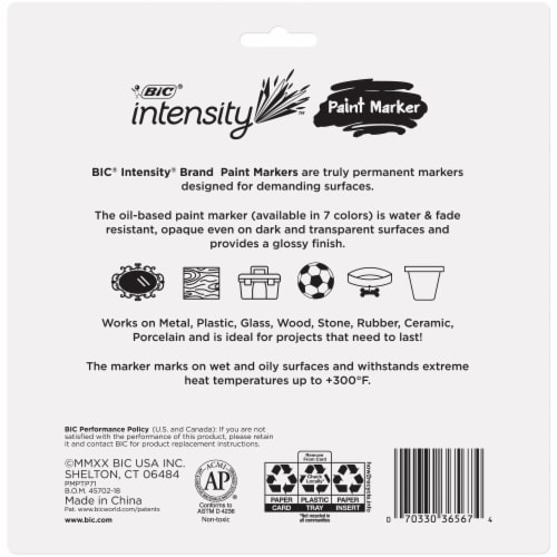BIC Intensity Ultra Vibrant Paint Markers Perspective: back