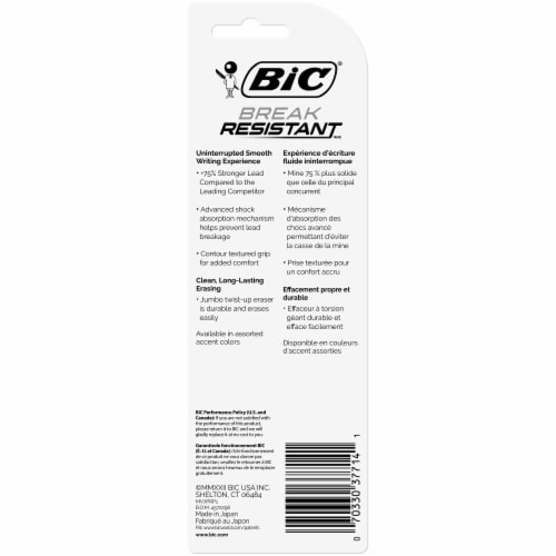 Bic® Break Resistant #2 Mechnical Pencil Perspective: back