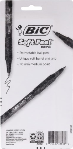 Bic® Soft Feel Assorted Colors Retractable Ballpoint Pens Perspective: back