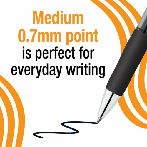 BIC Gelocity Pro Black Gel Pens, Medium Point (0.7 mm), Smooth Smear-Resistant Black Ink Perspective: back
