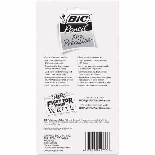 BIC Xtra Precision Fine Point Mechanical Pencils Perspective: back