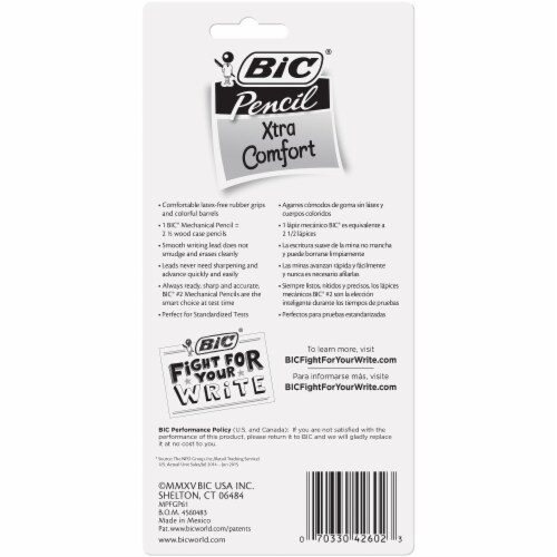 BIC Xtra Comfort 0.5 mm #2 Mechanical Pencils Perspective: back