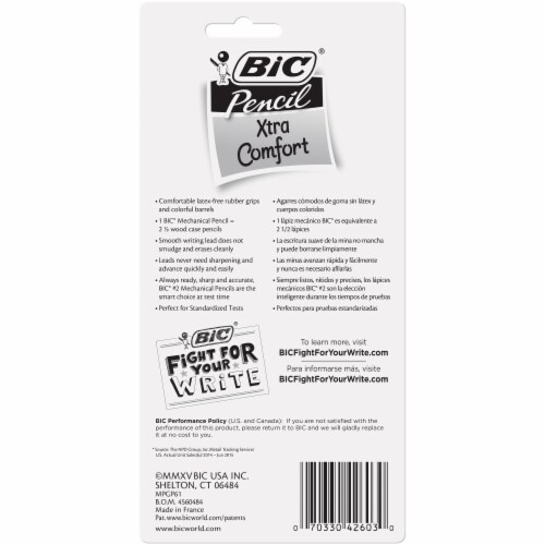 BIC® Xtra Comfort Mechanical Pencils - Assorted Perspective: back