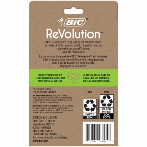 BIC® ReVolution™ Mechanical Pencils Perspective: back