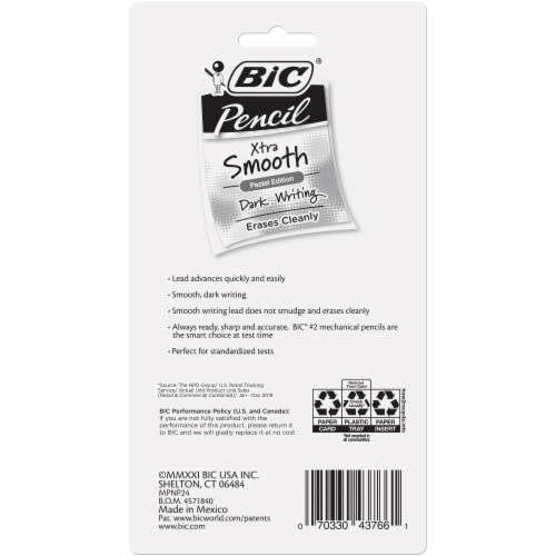 Bic® Xtra Smooth Mechanical Pencils - Pastel Perspective: back