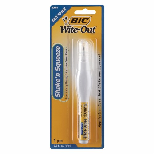 Bic Wite-Out Shake 'n Squeeze Correction Pen 8 ml White WOSQP11, 1